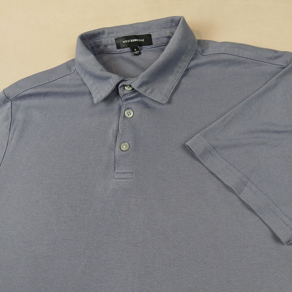 Westzeroone Small Mens Shirt Polo Knit Casual‎ Stretch Purple